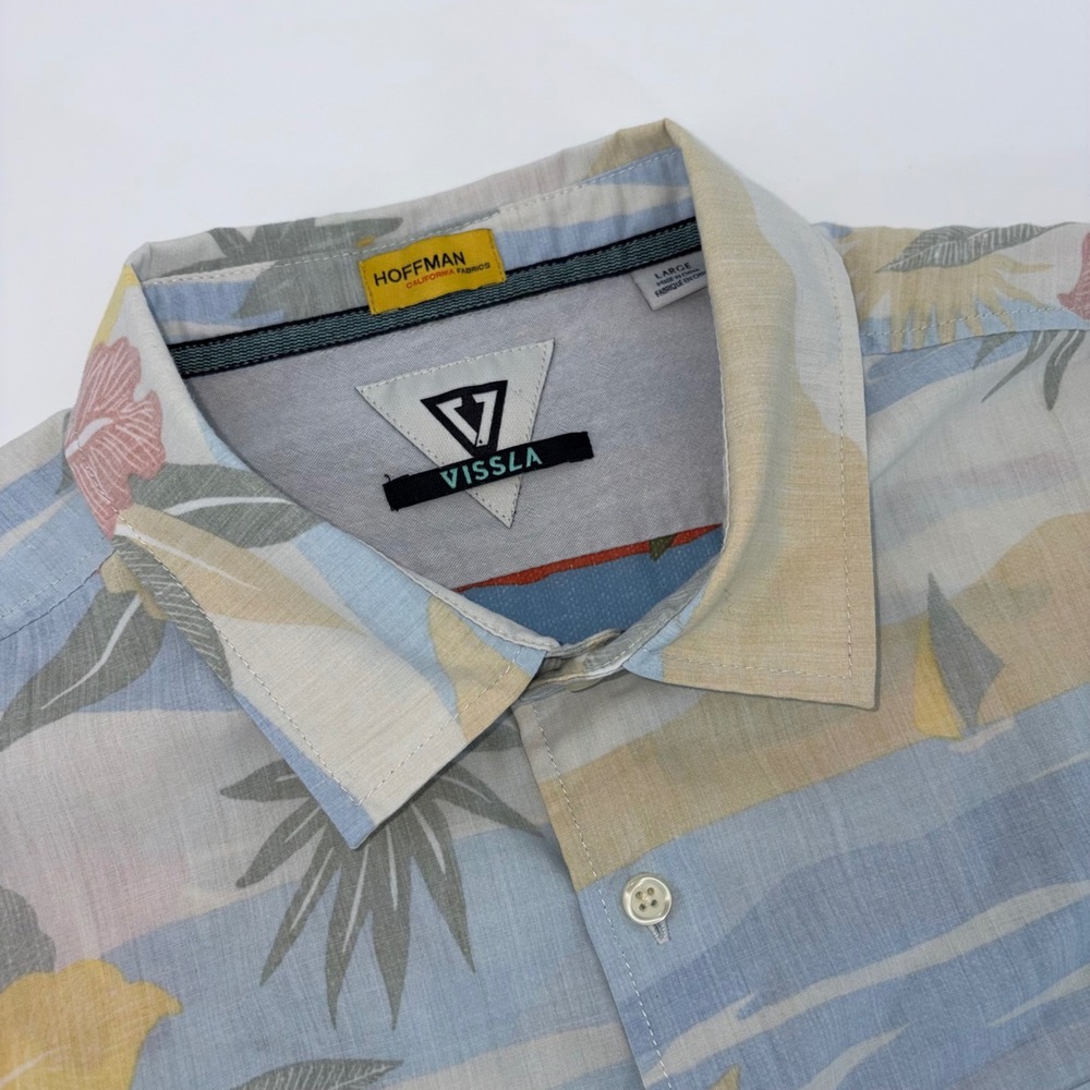 Vissla Hoffman California Fabrics Tropical Floral Shirt Mens Large